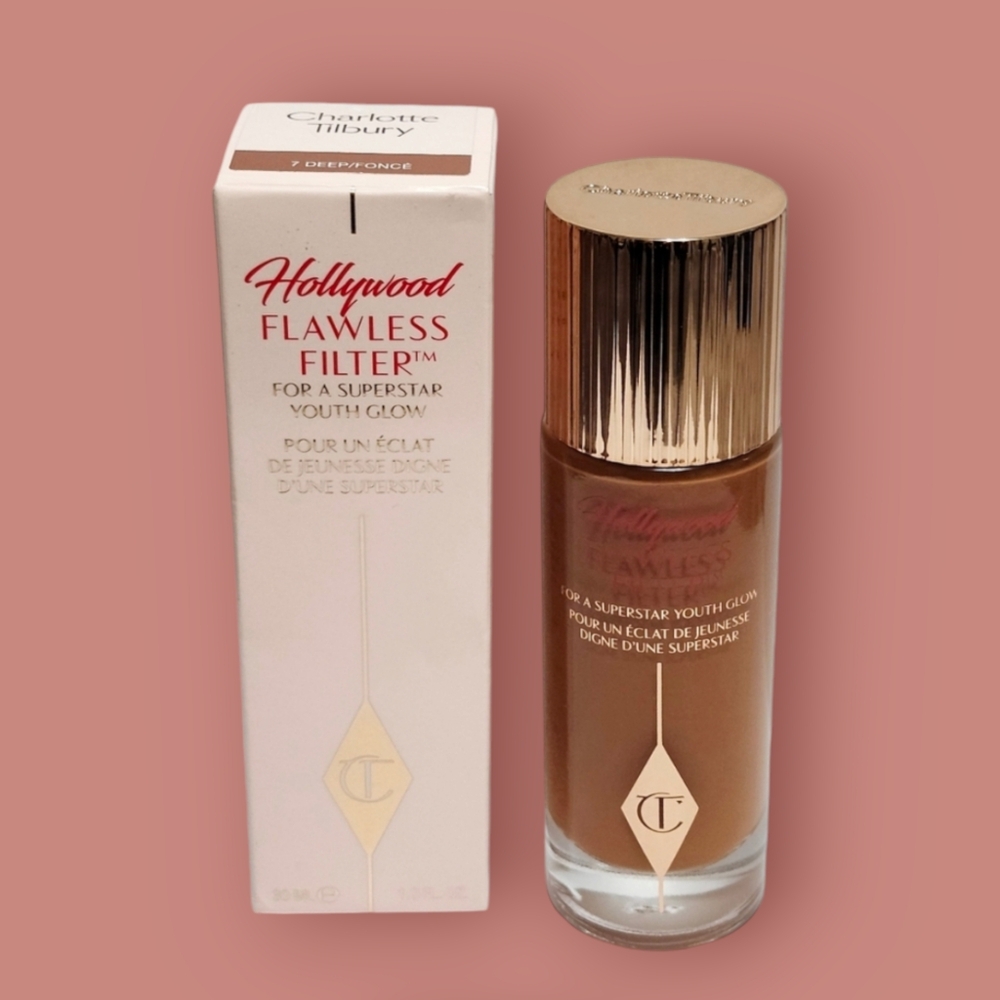 Charlotte Tilbury #7 Deep Holywood Flawless Filter Youth Glow Foundation NIB